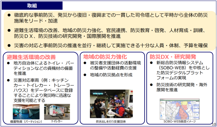 防災体制の抜本的強化の取り組み