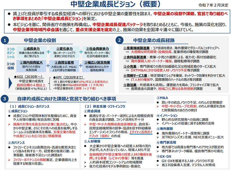 中堅企業成長ビジョン（概要）