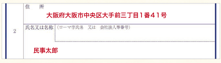 （2）過去の氏名及び住所を検索条件とする場合
