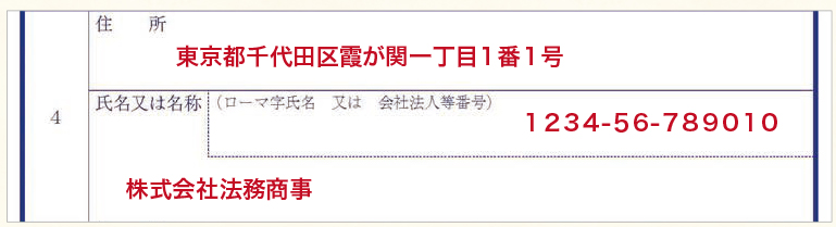 （4）法人が名称及び住所に加え、会社法人等番号を検索条件とする場合