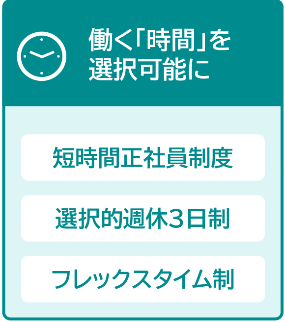 働く「時間」を選択可能に