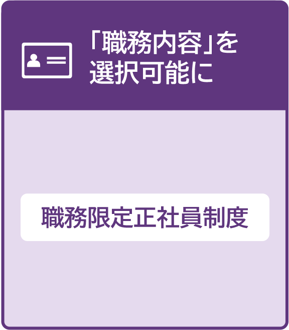 働く「職務内容」を選択可能に